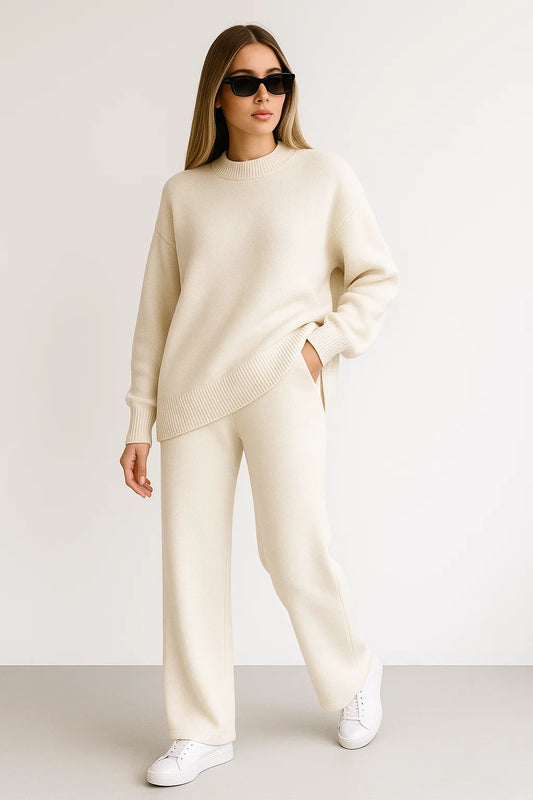 Combo ( Luna Relaxed Knit Sweater + Luna Wide-Leg Knit)