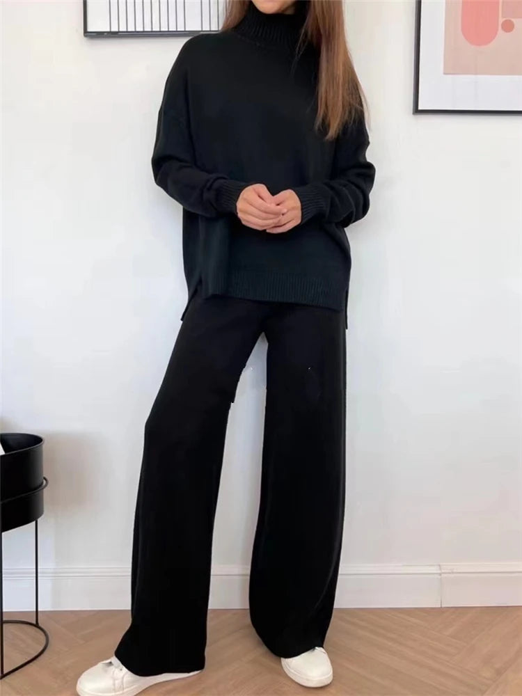Combo ( Luna Relaxed Knit Sweater + Luna Wide-Leg Knit)