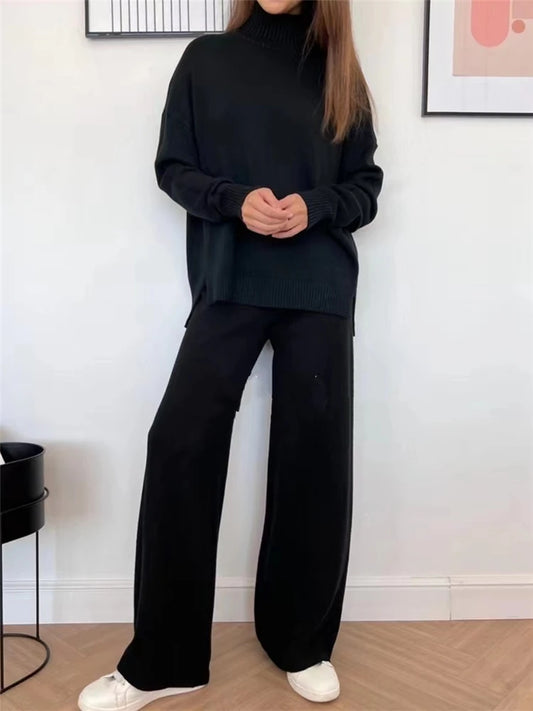 Combo ( Luna Relaxed Knit Sweater + Luna Wide-Leg Knit)
